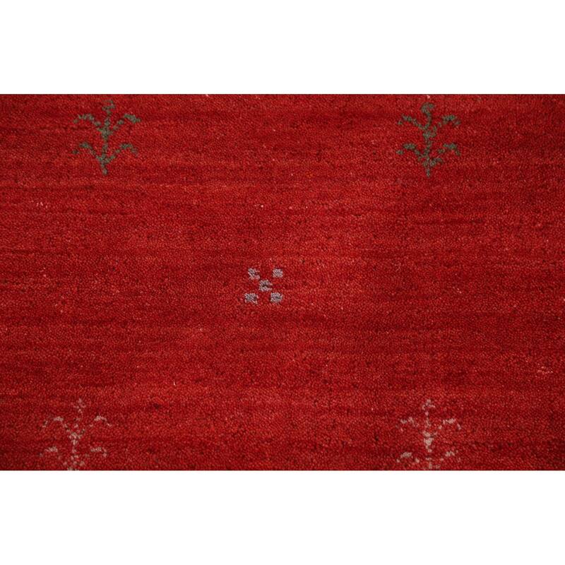 Hand Knotted Oriental 100% Wool Carpet Tribal Tribal Red Gabbeh Area Rug - 11' 3'' X 8' 5''
