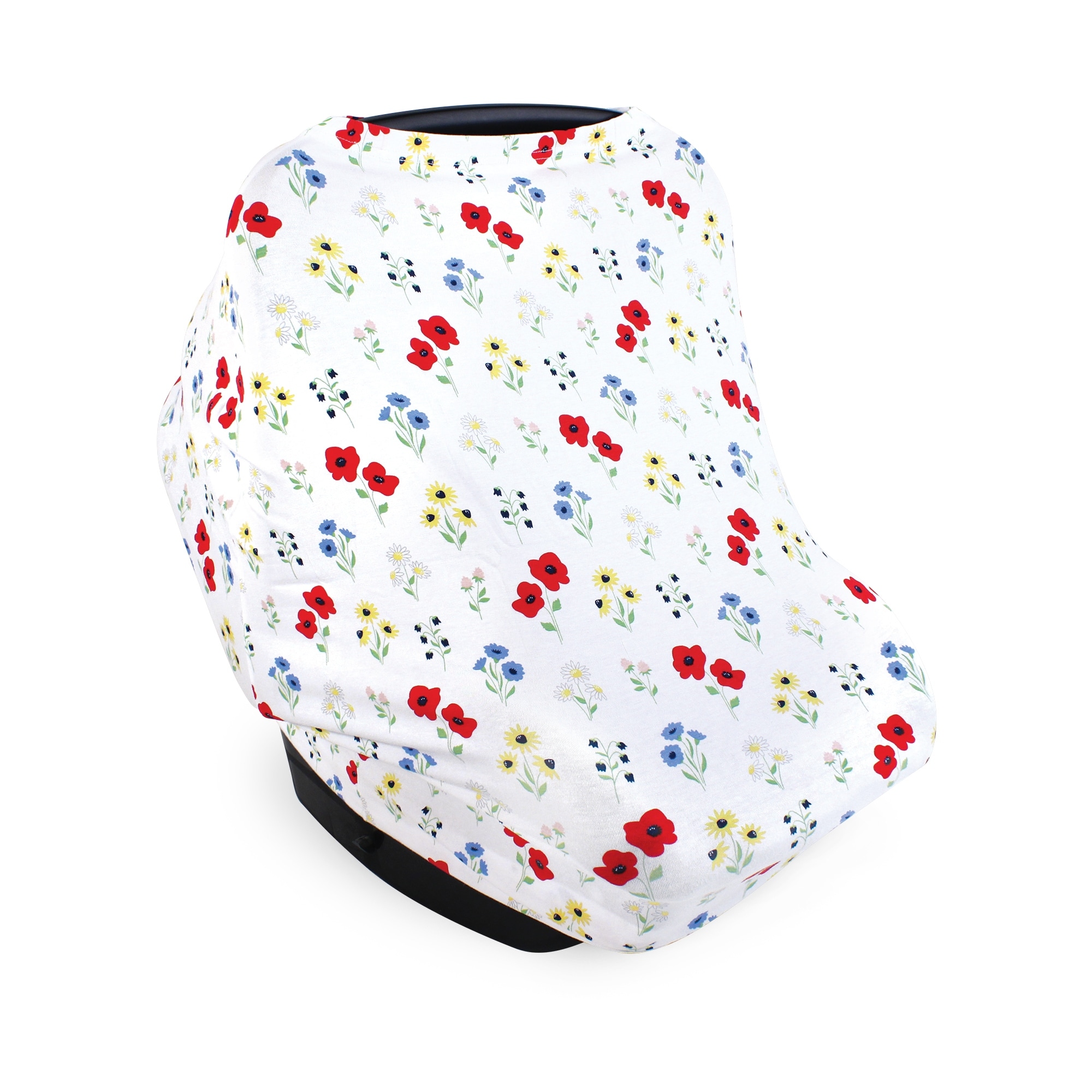 Hudson Baby Girls Multi-use Car Seat Canopy, Wildflower, One Size - Wildflower