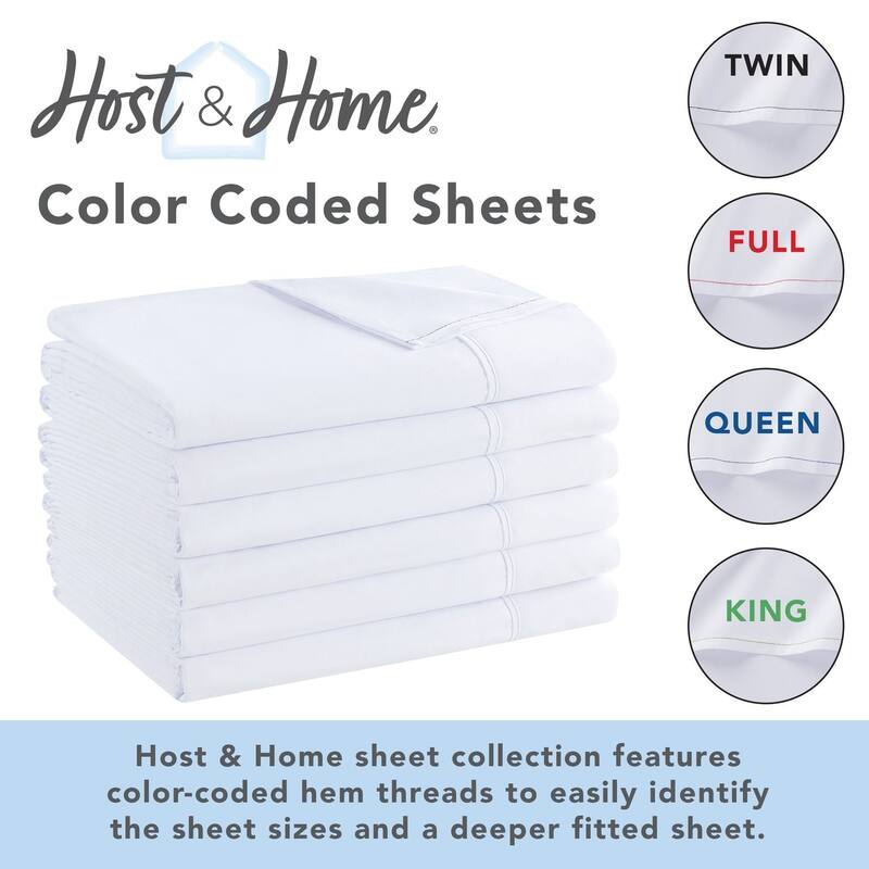 Host & Home Microfiber Flat Sheets (6 Pack)