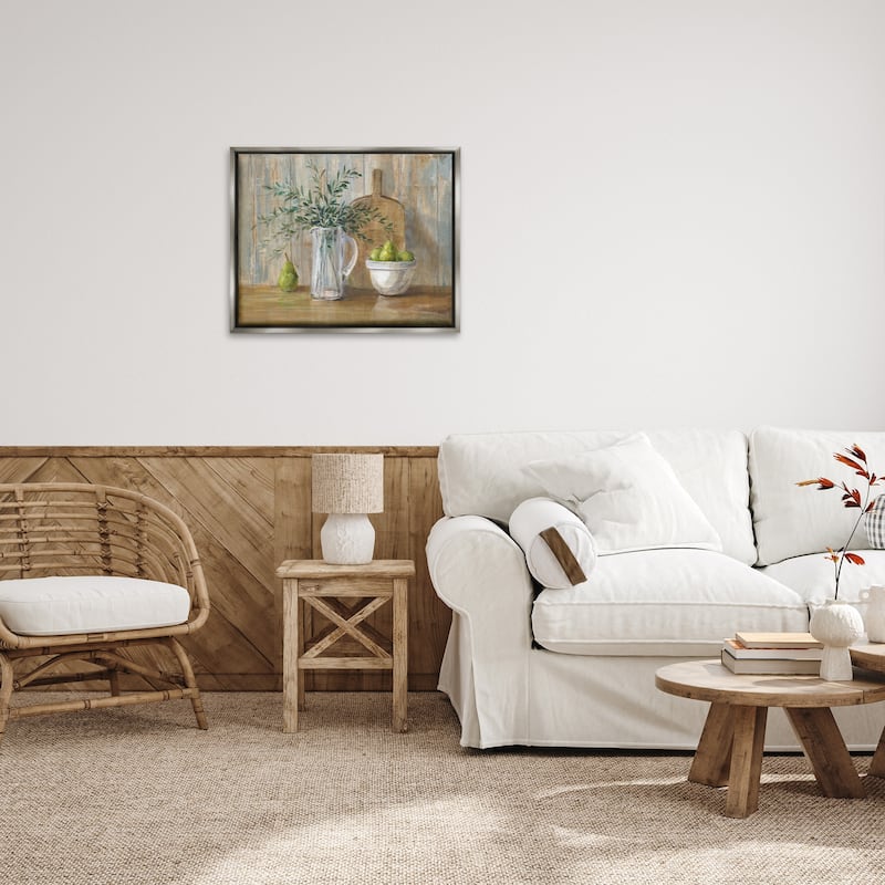 Stupell Rustic Pears Still Life Framed Floater Canvas Wall Art Design by Danhui Nai