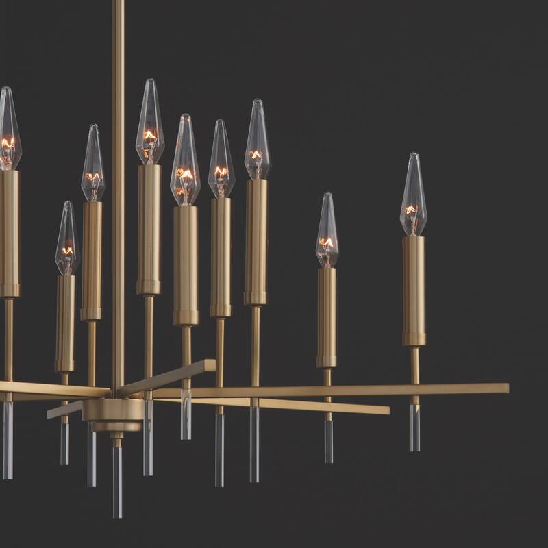 Elora 12-light Matte Brass Hanging Chandelier