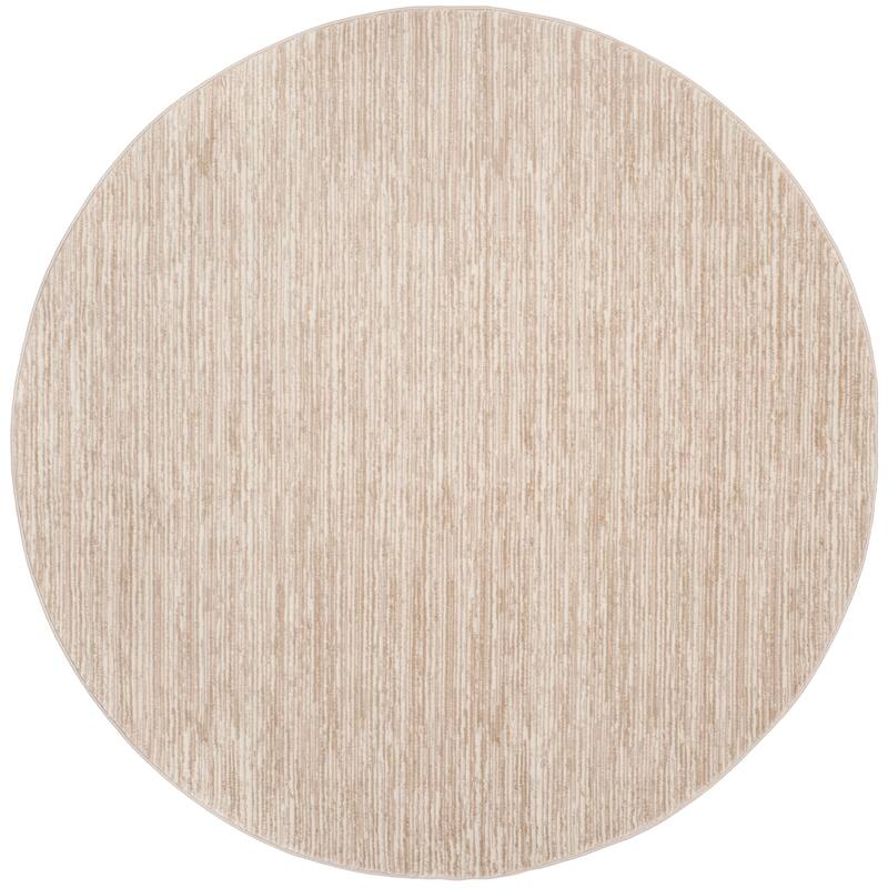 SAFAVIEH Vision Sunanda Modern Ombre Tonal Rug. - 5' Round - Creme