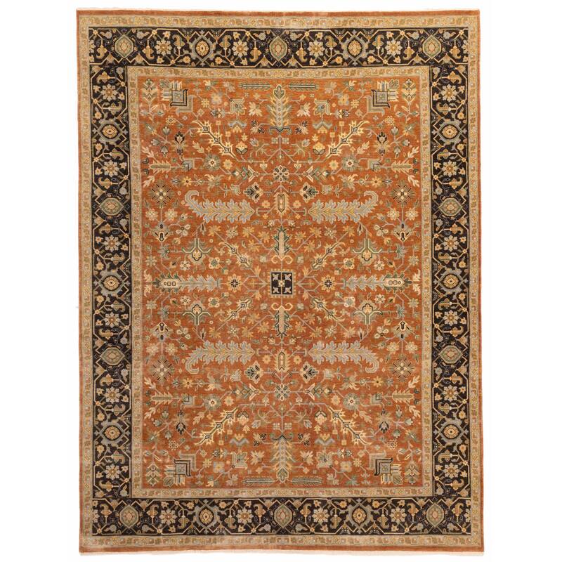 ECARPETGALLERY Hand-knotted Jamshidpour Copper Wool Rug - 8'11 x 11'10