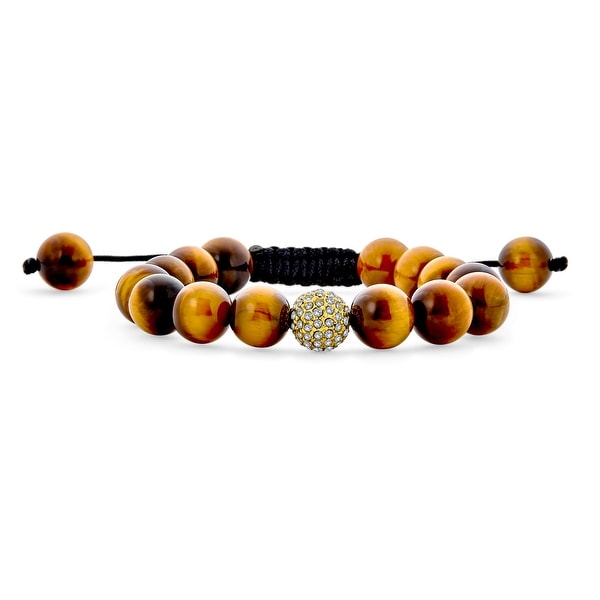 Pave Crystal Ball Beads Shamballa Bracelet Black Cord. Opens flyout.