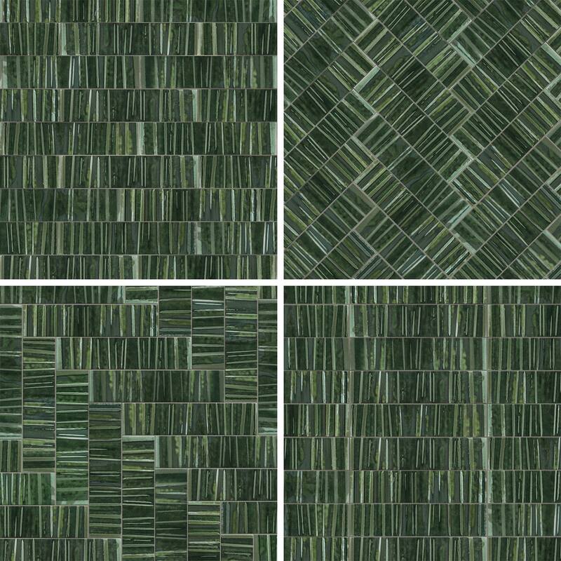 Merola Tile Joliet Prisma Jade 3" x 12" Fluted Ceramic Wall Tile