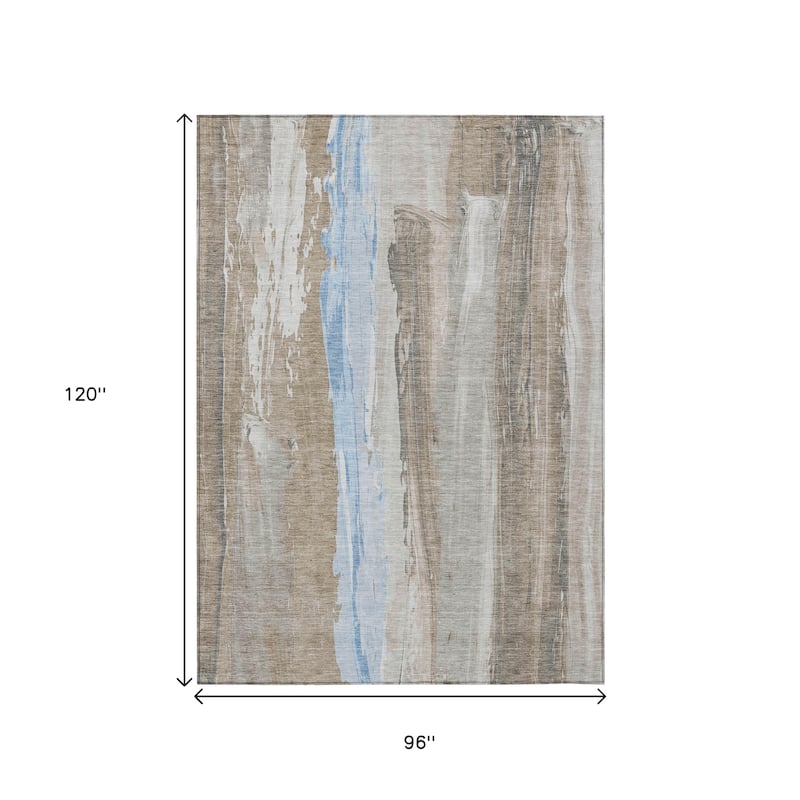 HomeRoots Abstract Transitional Rectangle Outdoor Rug