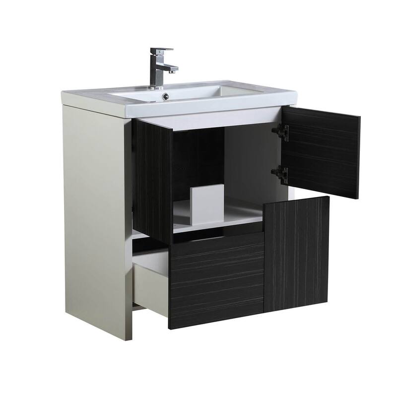 Fine Fixtures Midland Vanity Cabinet Set With Vitreous China Sink