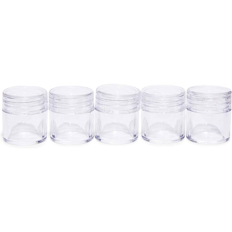 3 Clear Bead Storage Containers, 90 Jars for Diamond Painting (93 Pieces)