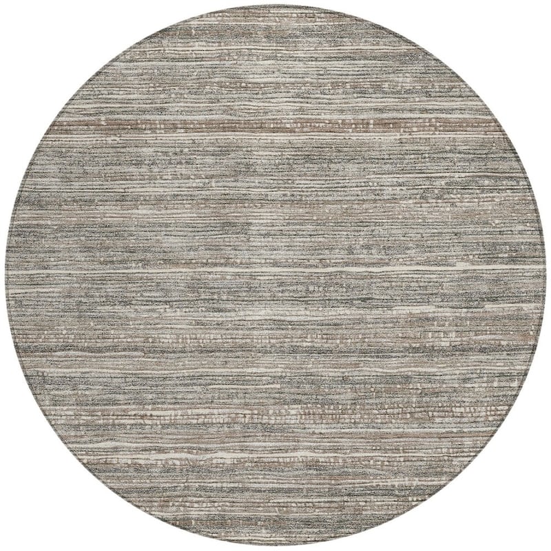 HomeRoots Striped Transitional Rectangle Outdoor Rug