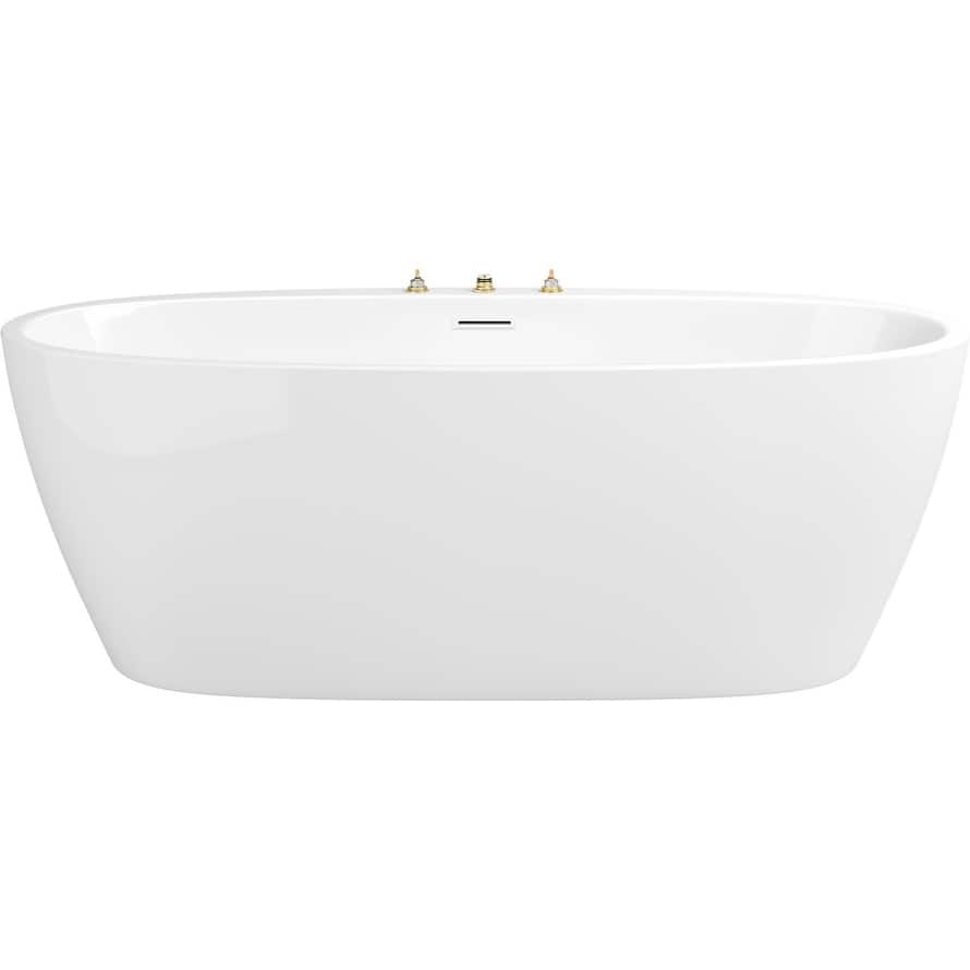PROFLO PFFSOI6731 Cornwall 67" Free Standing Acrylic Soaking Tub with