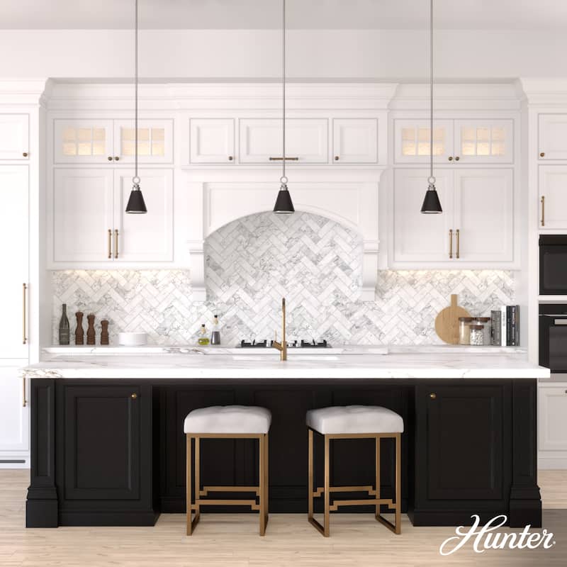 Hunter Klein Art-Deco Metal Pendant - Kitchen Island, Dining Room, Entry - Modern, Industrial