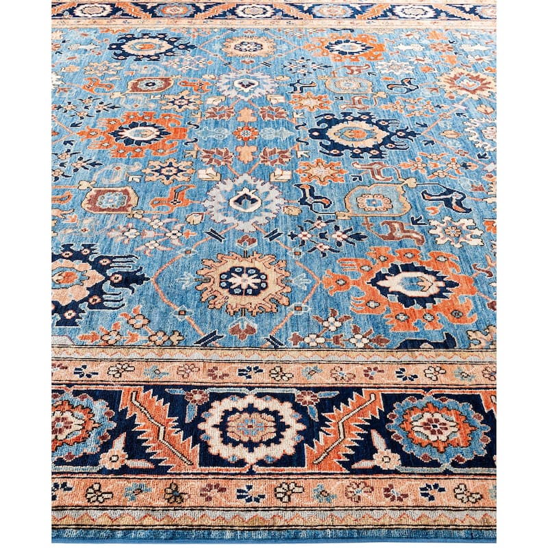 Serapi One-of-a-Kind Hand-Knotted Area Rug - Blue - 9' 10" x 13' 9"