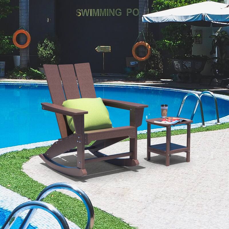 Outdoor Rocking Chairs All-Weather Resistant HDPE Poly Wood