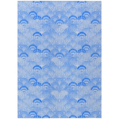 Indoor/ Outdoor Surfside Seashells Washable Rug New