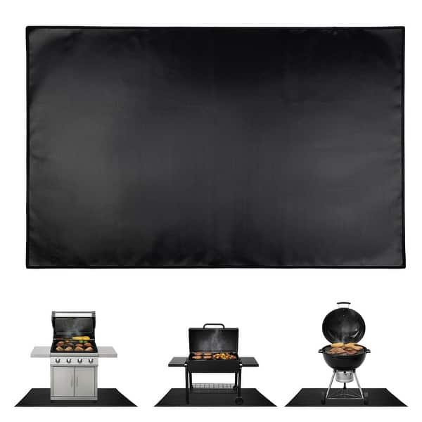 Outdoor Grill Mat 40x60 Inch Large Oil and Heat Resistant Mat Hearth ...