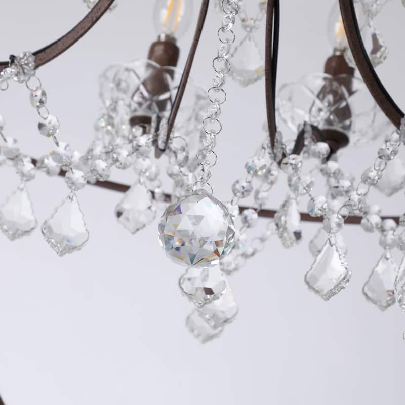 18-light Orb Design 43" Chandelier With Clear Crystals