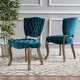 preview thumbnail 3 of 52, Maison Rouge Anwar Tufted Dining Chairs- (Set of 2) Dark Teal