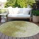 preview thumbnail 44 of 50, Machine Washable Indoor/ Outdoor Abstract Ombre Chantille Rug Olive - 8' x 8'