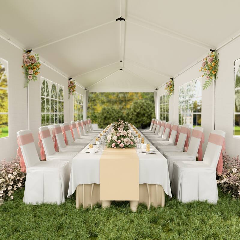 EROMMY 10x30 FT Party Tent - Waterproof Canopy with 8 Removable Sidewalls, Outdoor Gazebo for Weddings & Events - 10'x30'
