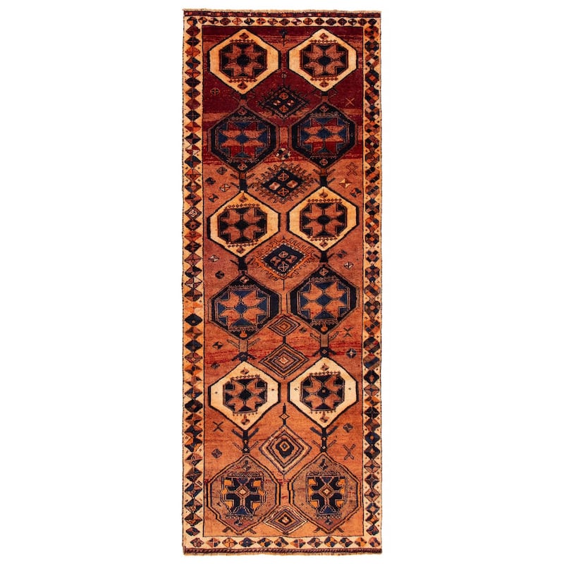 ECARPETGALLERY Hand-knotted Melis Vintage Copper Wool Rug - 4'1 x 11'3 - Copper - 4'1 x 11'3