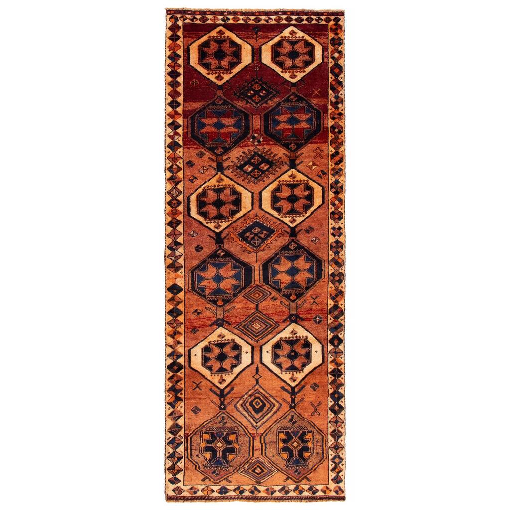 ECARPETGALLERY Hand-knotted Melis Vintage Copper Wool Rug - 4'1 x 11'3