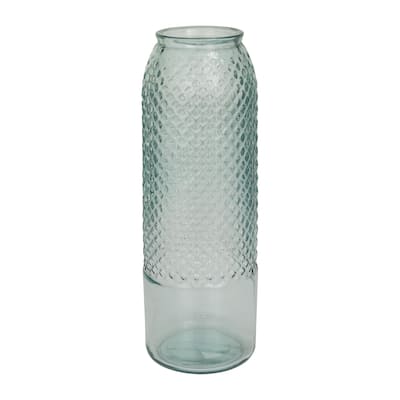 Recycled Glass Spanish Decorative Vase - Blue - Roche River Decor