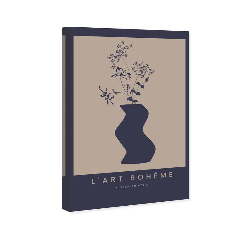 Wynwood Studio Canvas Floral and Botanical L Art Boheme Poster II Black and Tan Modern & Contemporary Wall Art Canvas Print
