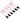 Succulent Cleaning Brush 6Pack 125mm Black Plant Brush for Garden Pink