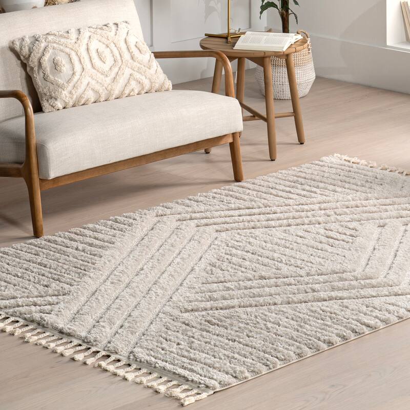 Nuloom Risette Geometric Shag Tassel Area Rug