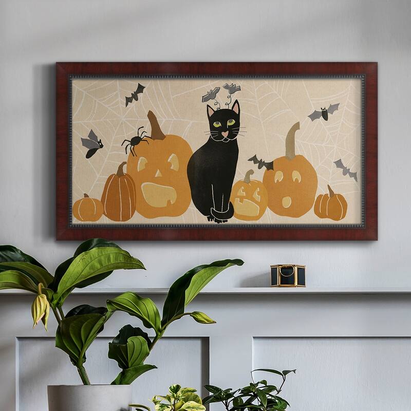Pumpkin Patch Cats Collection D Premium Framed Canvas- Ready to Hang