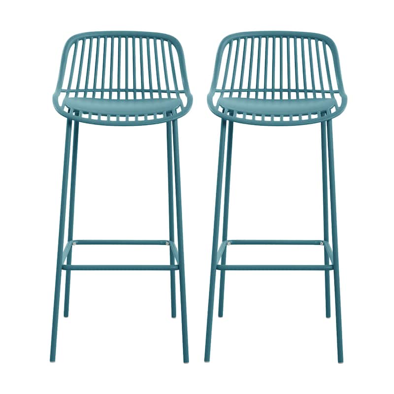 Christopher Knight Home - Benson Modern Outdoor Barstool with Weather-Resistant Design - Set of 2