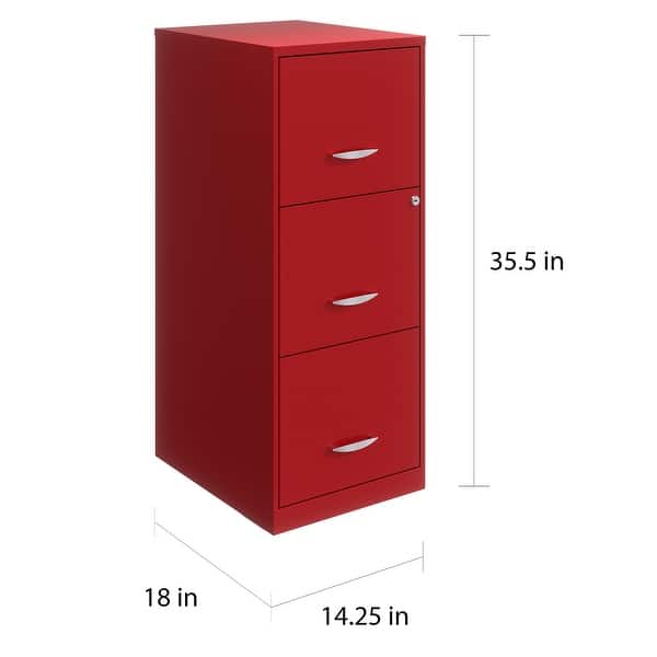 Space Solutions Lava Red 3 Drawer Vertical File Cabinet Overstock 32282520