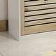 preview thumbnail 7 of 8, 61"Tall 4 Drawer Shoe Cabinet Space Saving(White&Oak)