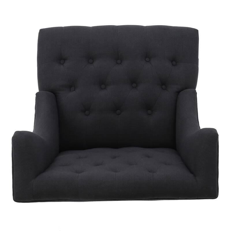 27.5" High Back Button Tufted Club Chair