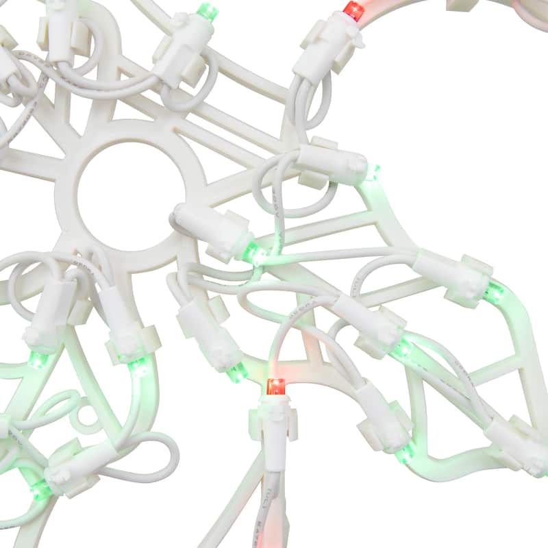 18" Red Green LED Candy Cane Christmas Window Silhouette Decoration
