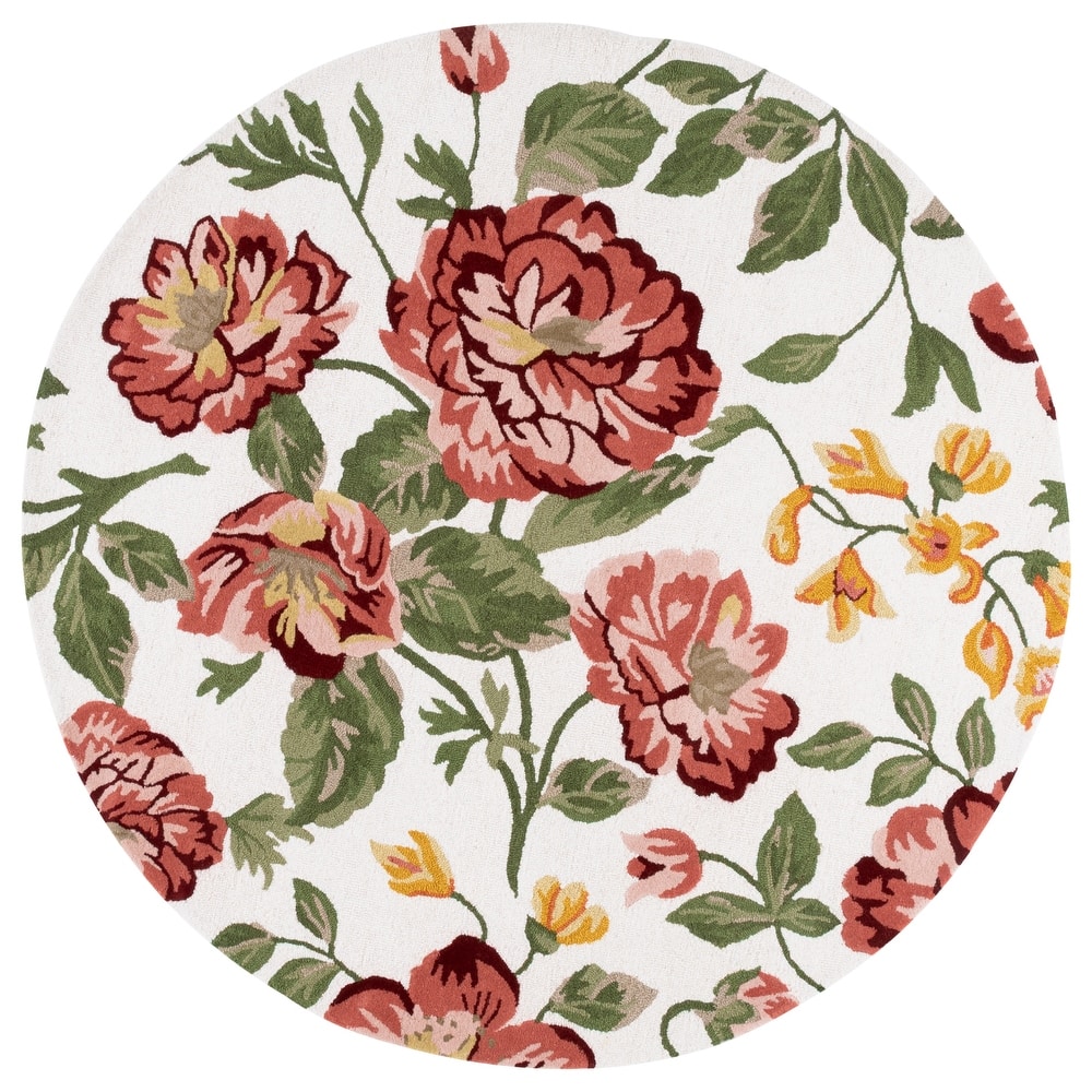 SAFAVIEH Handmade Jardin Hipolita Country Floral Wool Rug