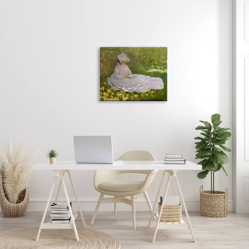 Stupell Springtime Classic Claude Monet Painting Female Portrait Canvas Wall Art, Design by one1000paintings