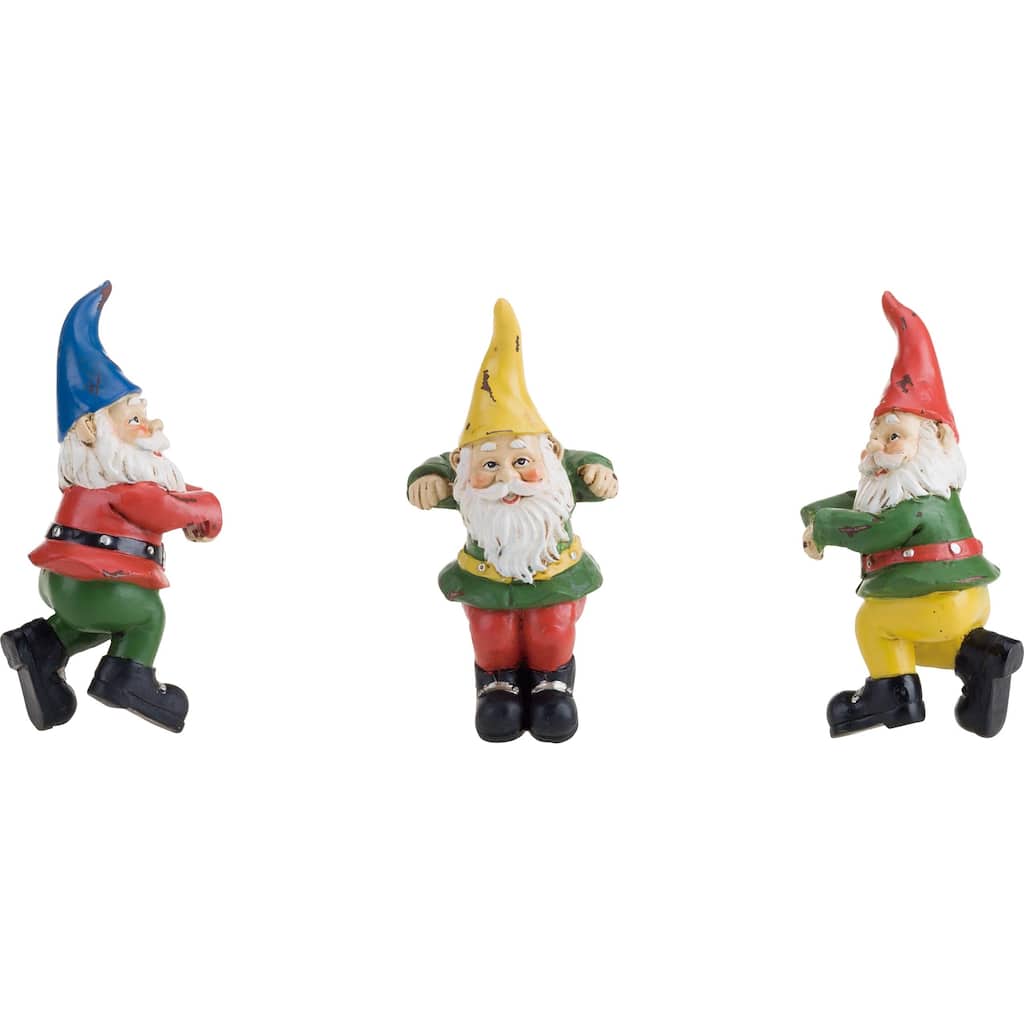 Transpac Resin Gnome Pot Hanger Set of 3 Spring Home Decorations