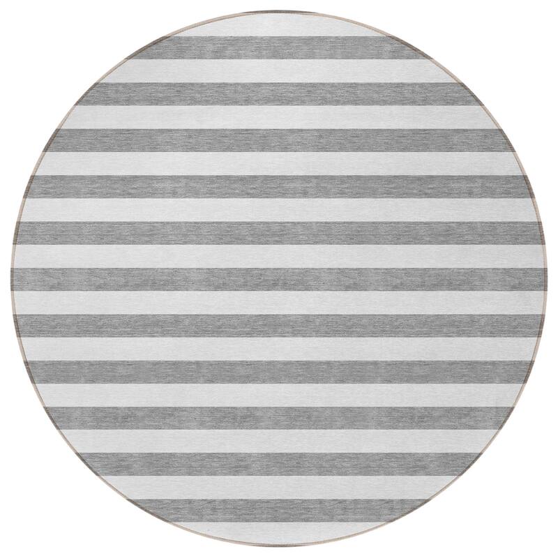 Fafi Stripe Weather Resistant Blended Style Outdoor Rug