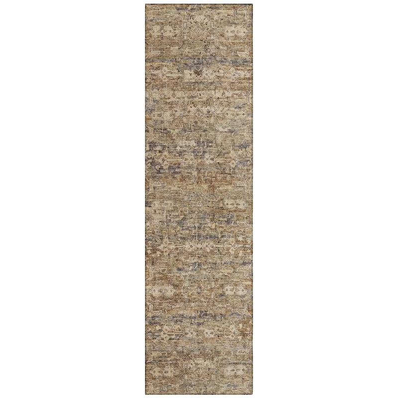 Machine Washable Indoor/ Outdoor Traditional Harmony Chantille Rug