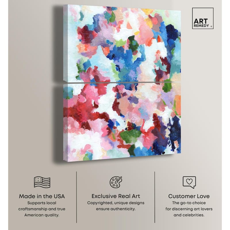 Bold Color Swirlz Canvas Set of 2 by Art Remedy, Gallery Wrapped