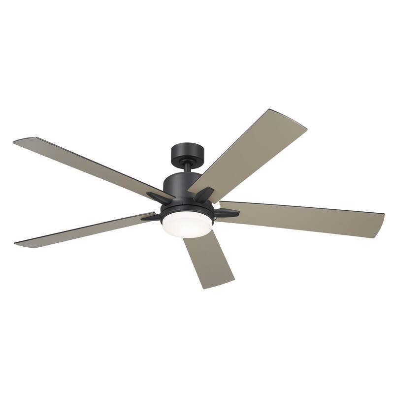 Kichler 330060 Lucian 60" 5 Blade Indoor LED Ceiling Fan with Wall - Satin Black