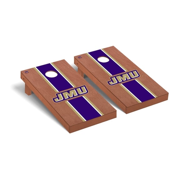 slide 2 of 5, James Madison JMU Dukes Rosewood Cornhole Board Set