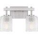 preview thumbnail 1 of 6, Brenthouse 2-Light Brushed Nickel Bath Light