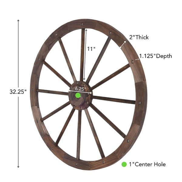 Heritage Rustic Wagon Wheel Trellis Wooden Wall Decor Set of 2