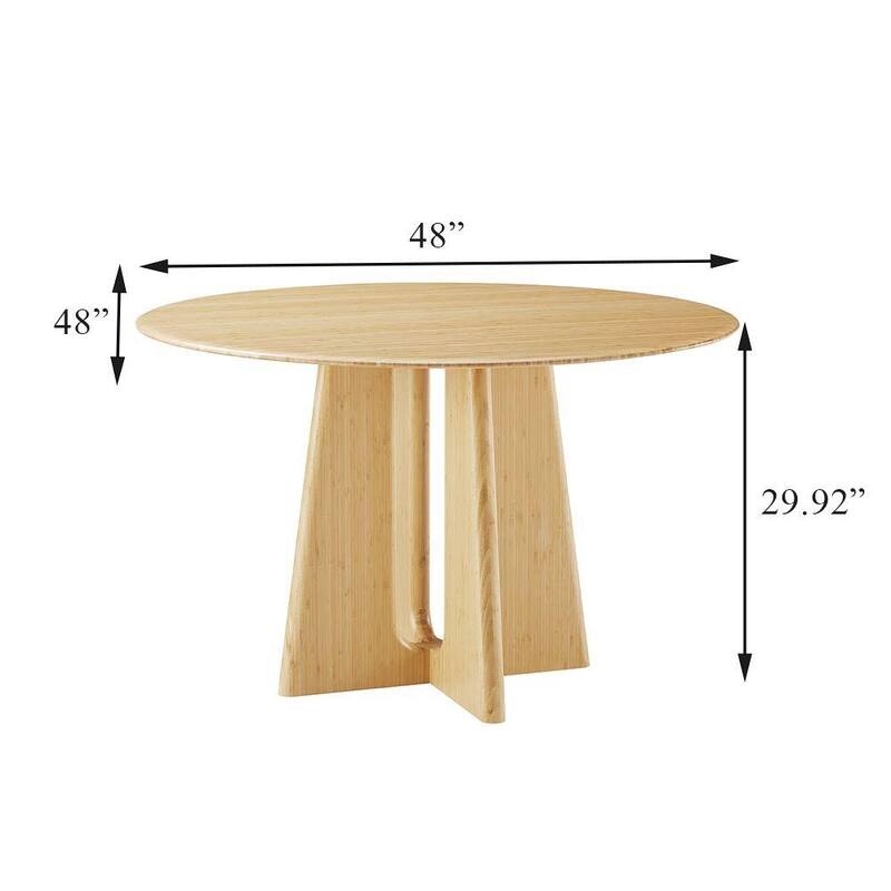 Lenor 48" Round Table, Charcoal
