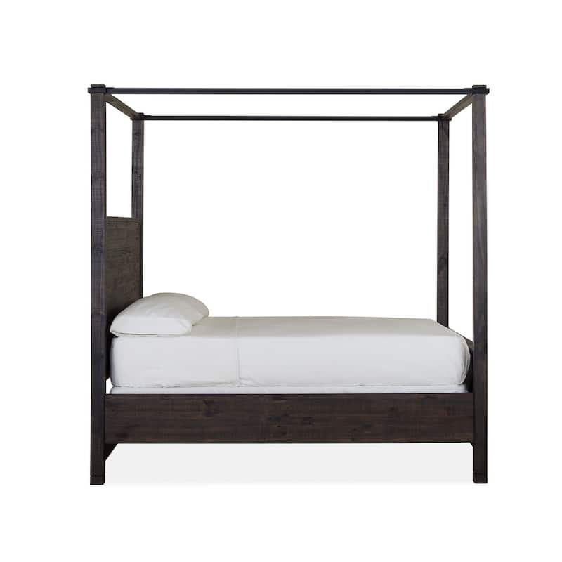 Magnussen Home Abington Weathered Charcoal King Poster Bed