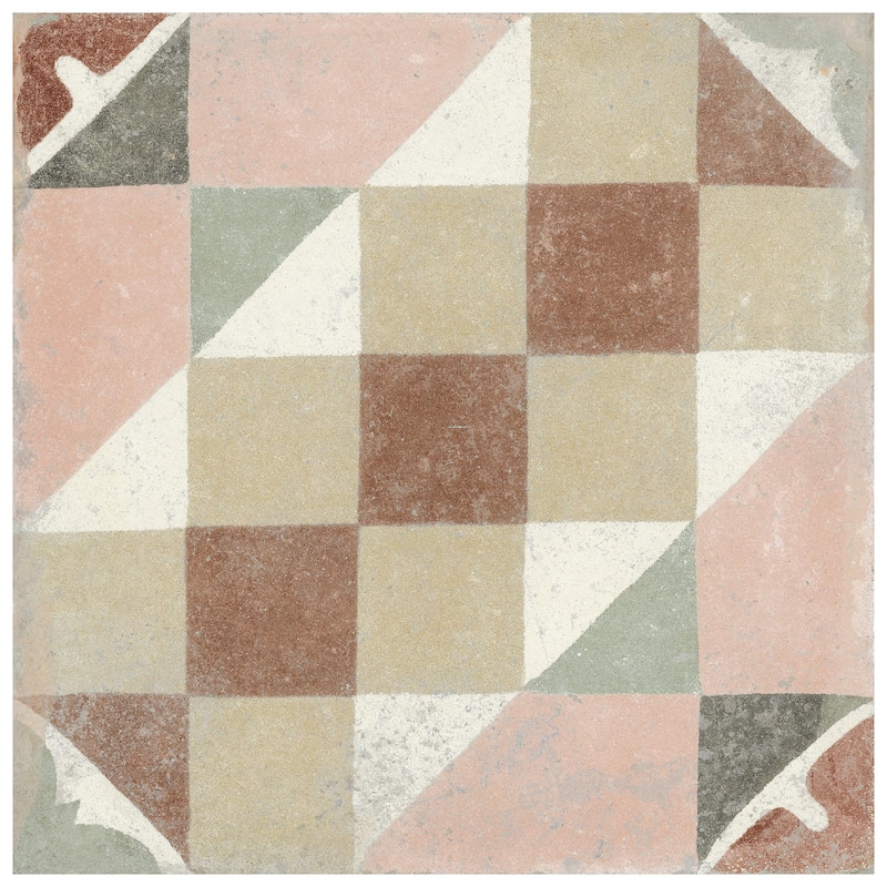 Merola Tile Kings Valentia Favara 8-3/4" x 8-3/4" Porcelain Floor and Wall Tile