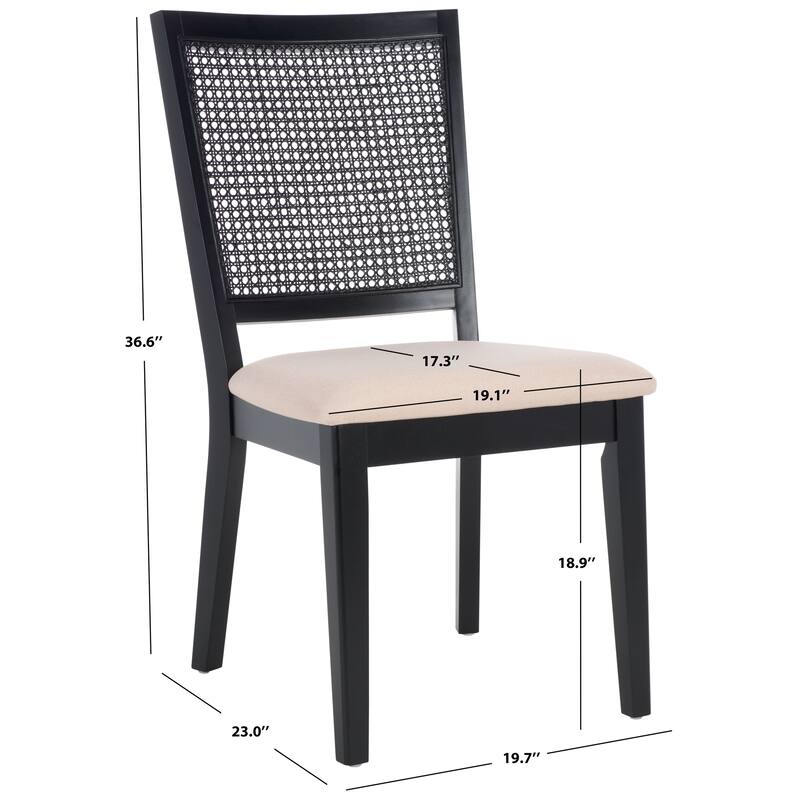 SAFAVIEH Elia Farmhouse Dining Chair (Set of 2) - 20 In. W x 23 In. D x 37 In. H - 20Wx23Dx37H