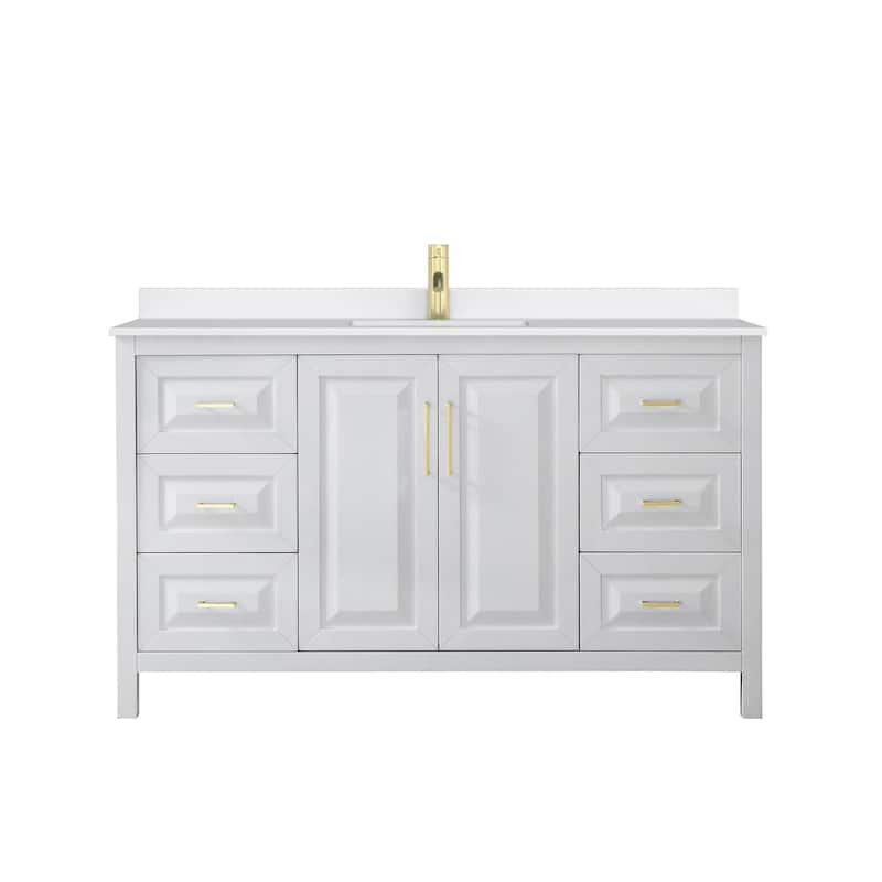 Wyndham Collection WCV252560S-QTZ-UNSMXX Daria 60" Free Standing